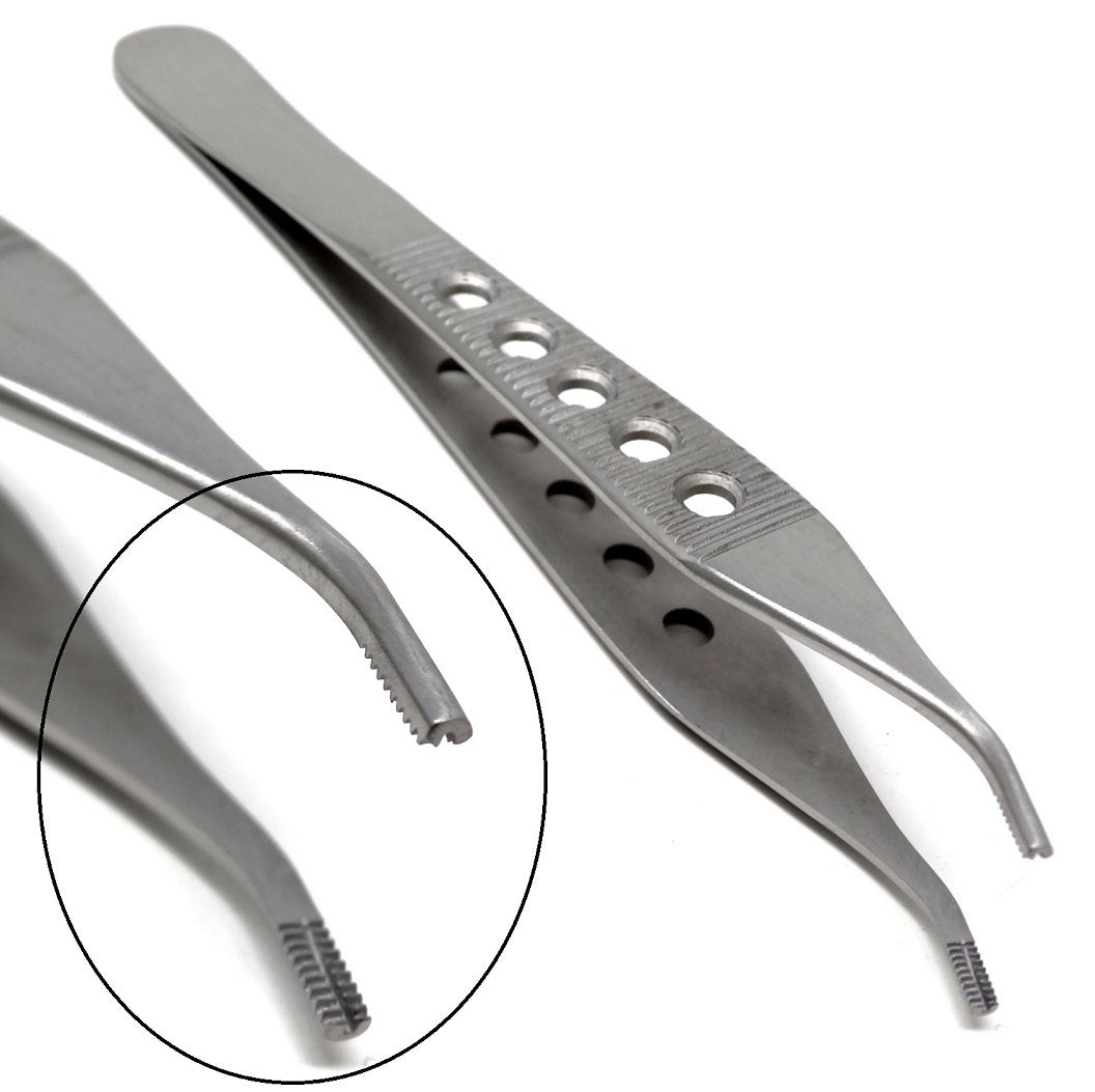 Premium Quality Adson Brown Tissue 9x9teeth Forceps 4.75