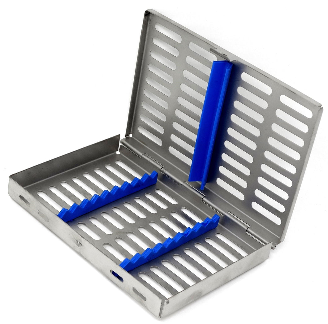 Sterilization Cassette for 10 Instruments, Stainless Steel